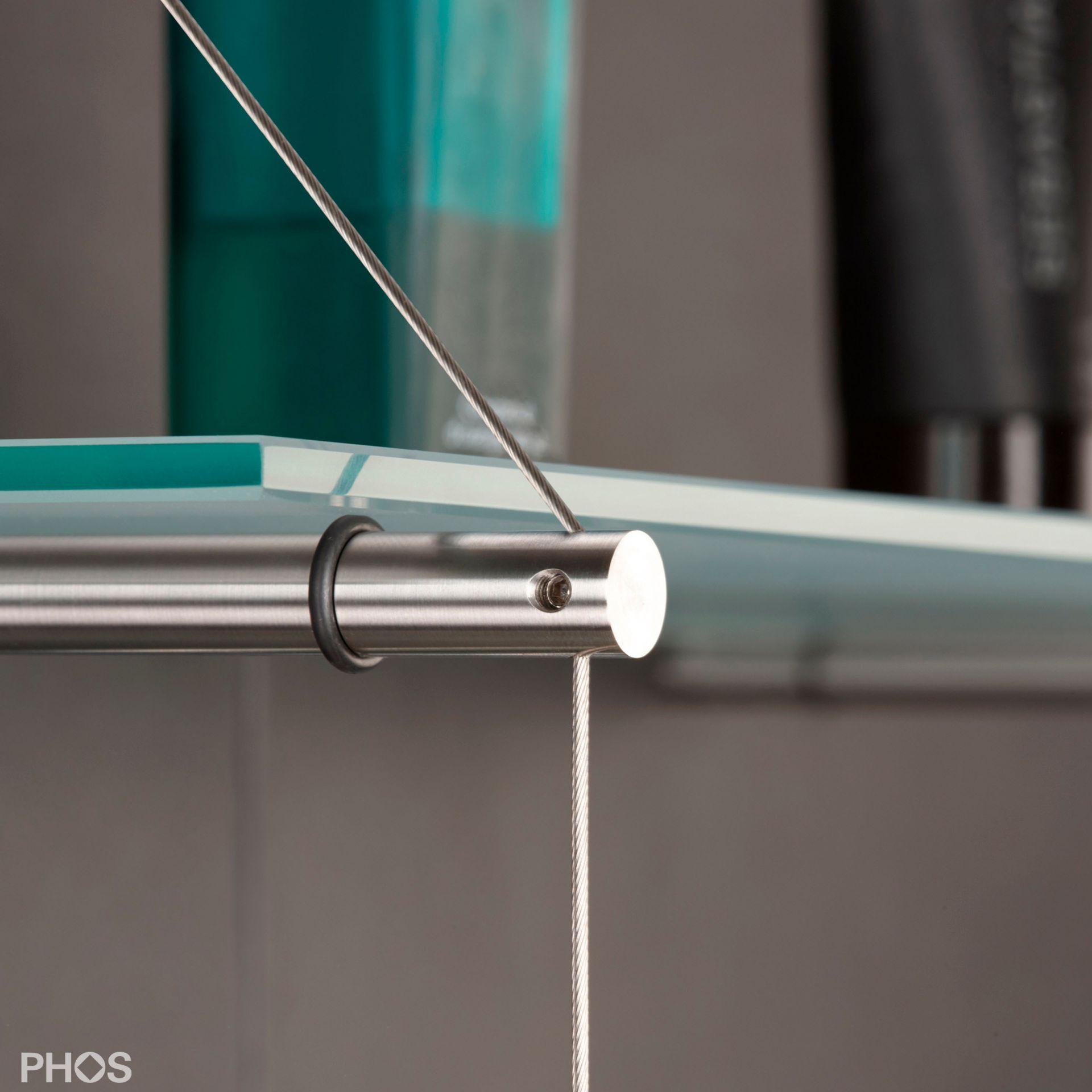 RST260-3-B Полка для ванной комнаты с 3 стеклянными полками PHOS  - Вид №1