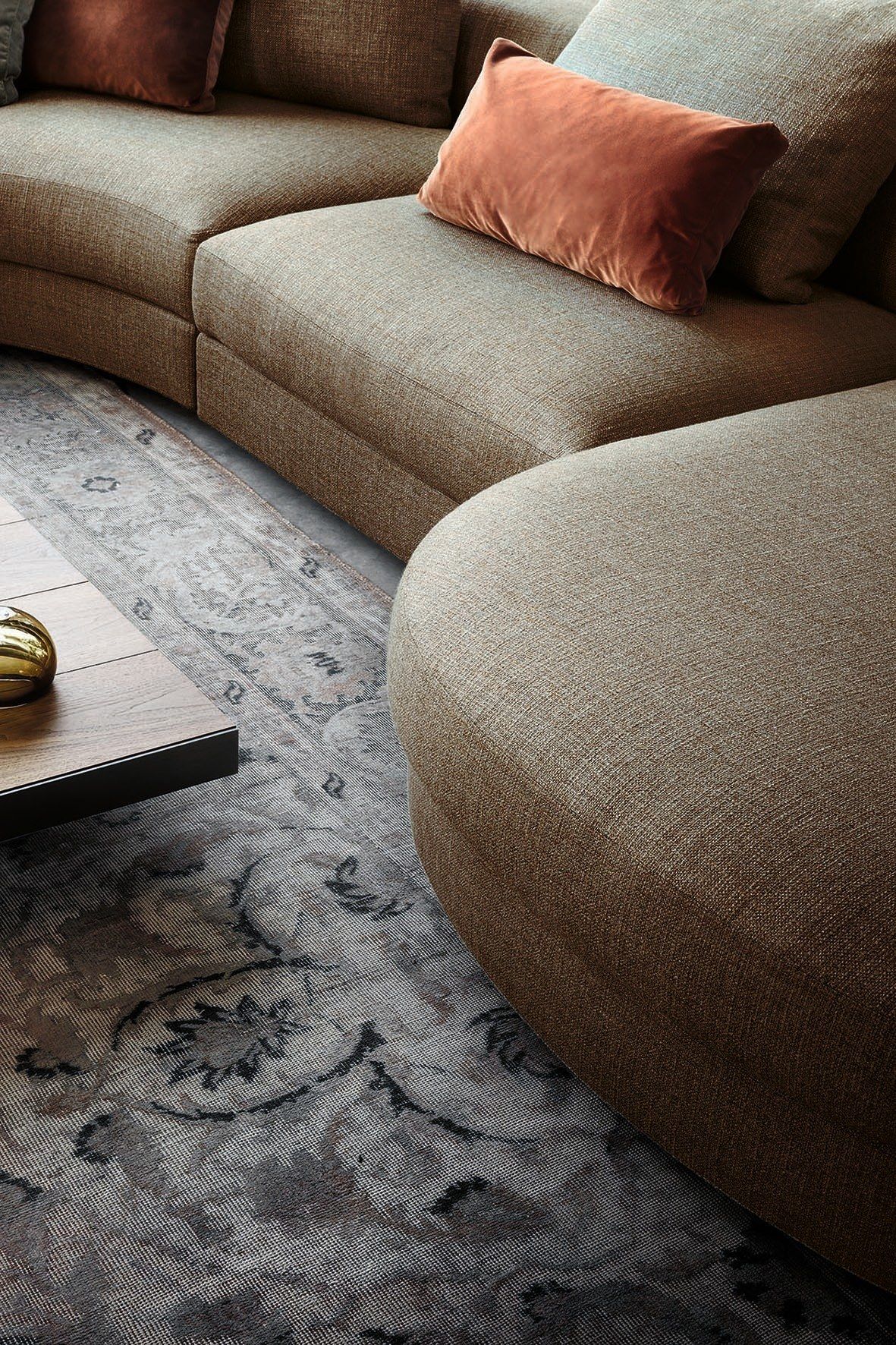 Угловой диван из ткани с полуостровом Lema Venise ARCH-00125173 - Вид №1