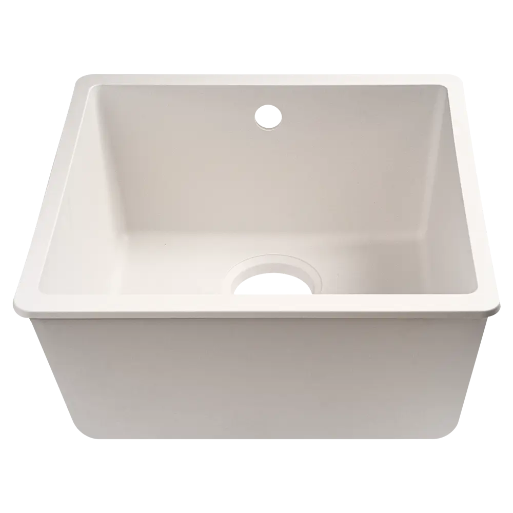 Мойка для кухни под столешницу KONSENSA 44x42 см глубина чаши 21 см кварц цвет белый Lm 44x42 STLM-2166862 - Вид №2