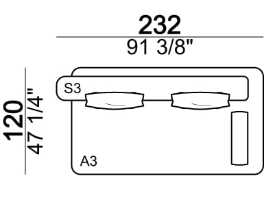 2-местный тканевый диван Arketipo BACK PACK ARCH-00107213 - Вид №10