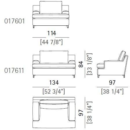 Arketipo Кресло из ткани Malta sun-id-1378997 - Вид №1