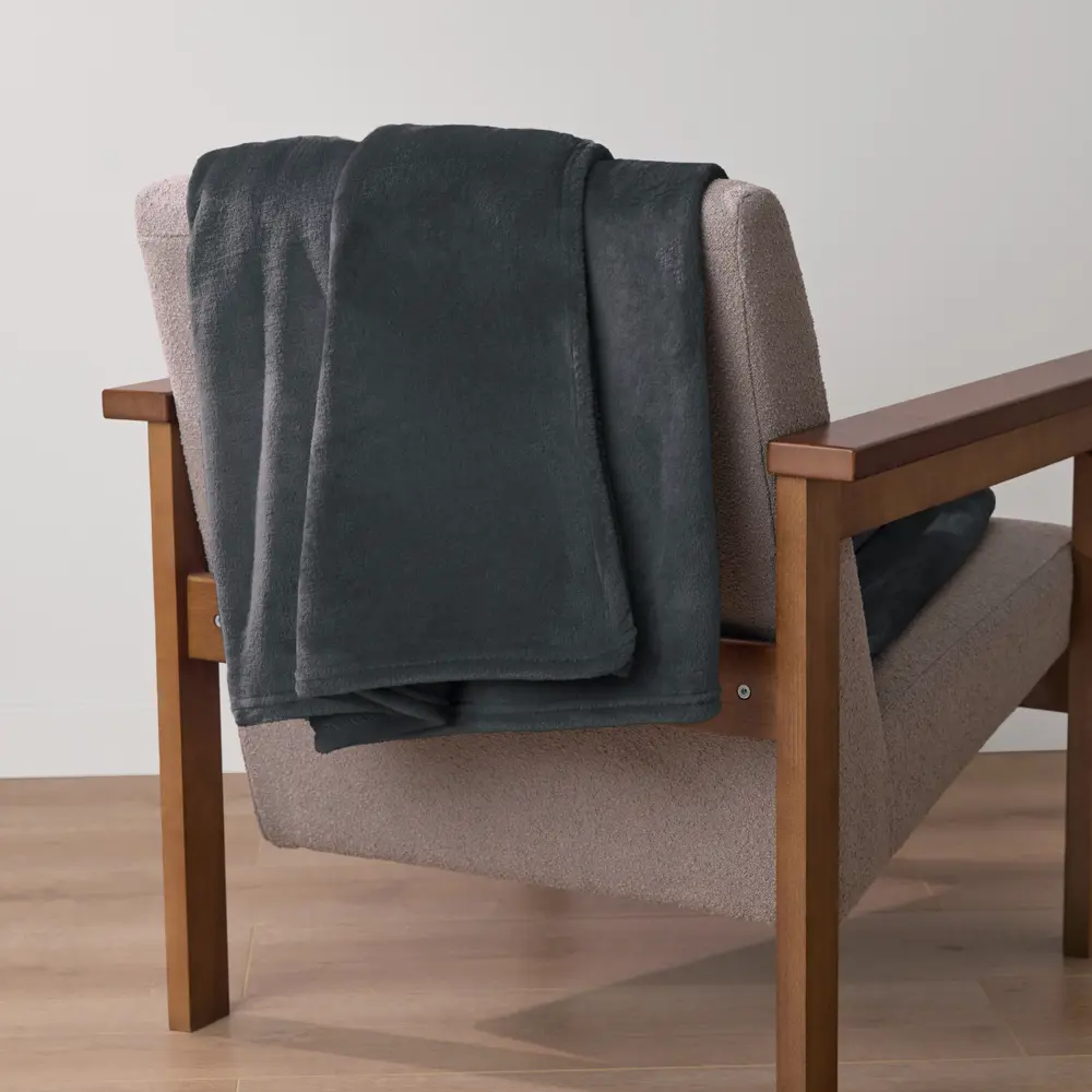 Плед Flandria 200x220 см микрофибра цвет графит Santreyd STLM-2030086