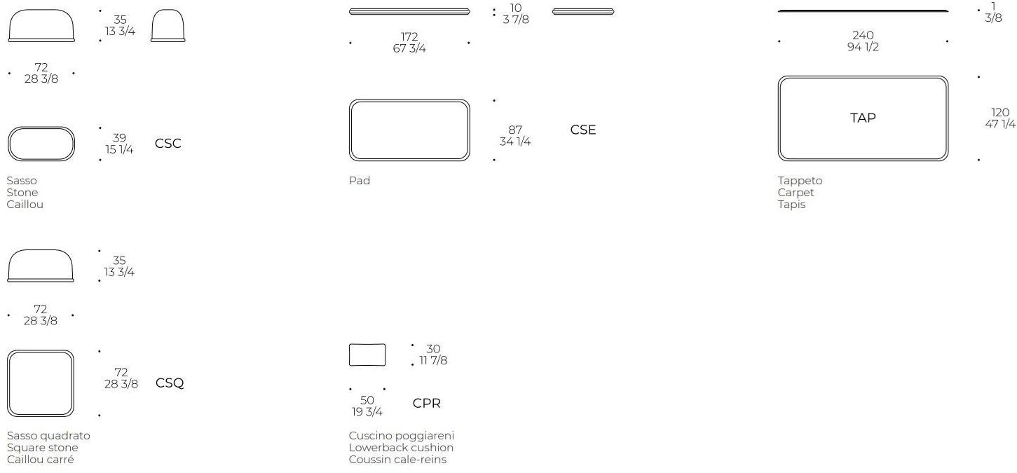 Liu Jo Living Collection Садовая кушетка из мягкой ткани Ceci est un caillou Cod - Вид №14