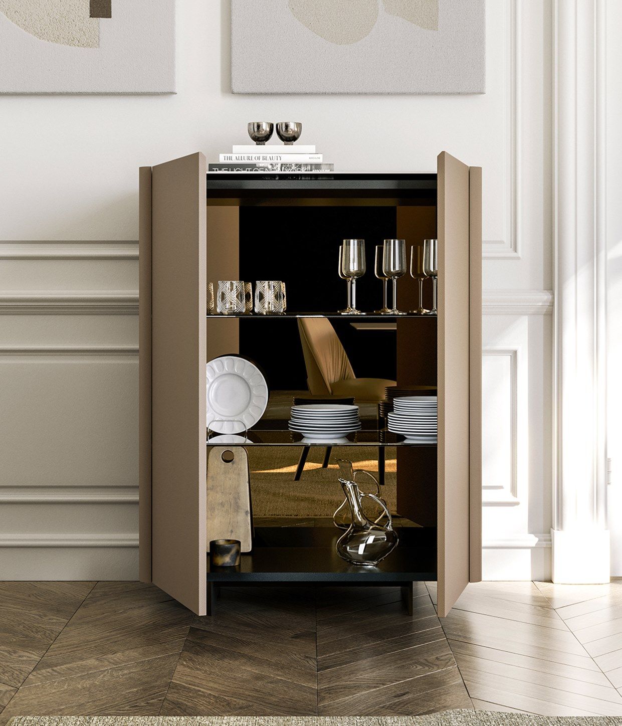 Кожаный шкаф с распашными дверями EFORMA ALMA ARCH-00116382 - Вид №1