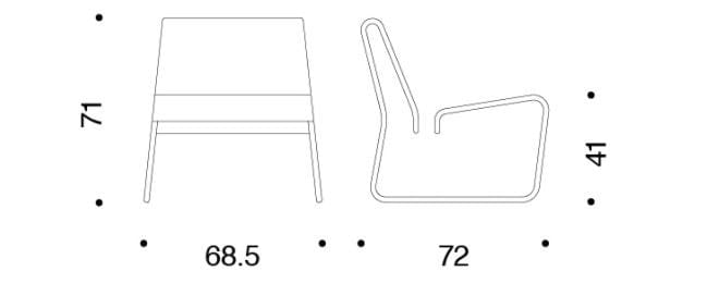 Хромированные металлические и полипропиленовые салазки Danese Milano Farallon ARCH-00074635 - Вид №3