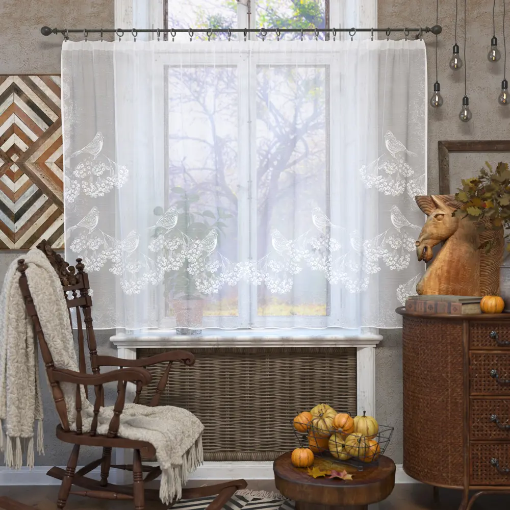 Тюль на ленте для кухни Рассвет 250x160 см цвет белый Santreyd STLM-2032500 - Вид №7