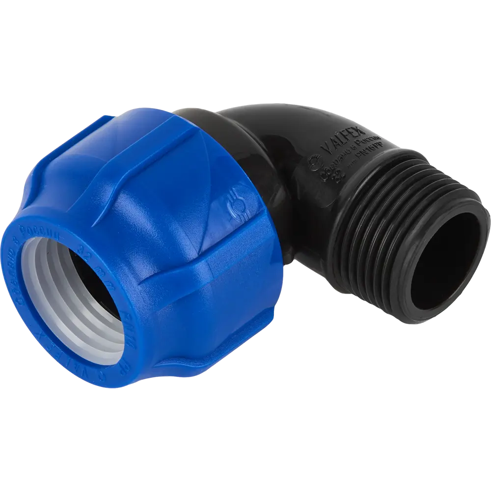 Отвод комбинированный 90° ПНД Valfex 1"x32 мм НР 1210012432100 STLM-2006762