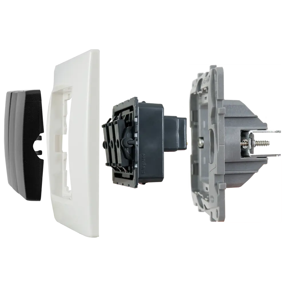 Выключатель встраиваемый Legrand Etika 3 клавиши цвет антрацит STLM-2101474 - Вид №5