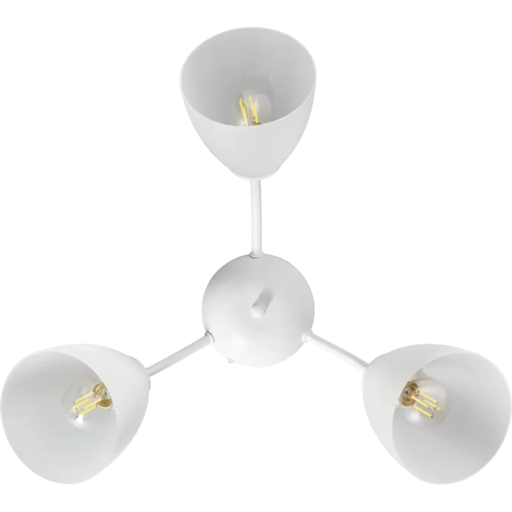 Люстра потолочная Vitaluce Найс 3 лампы 9м² Е14 цвет белый матовый STLM-2043566 - Вид №3
