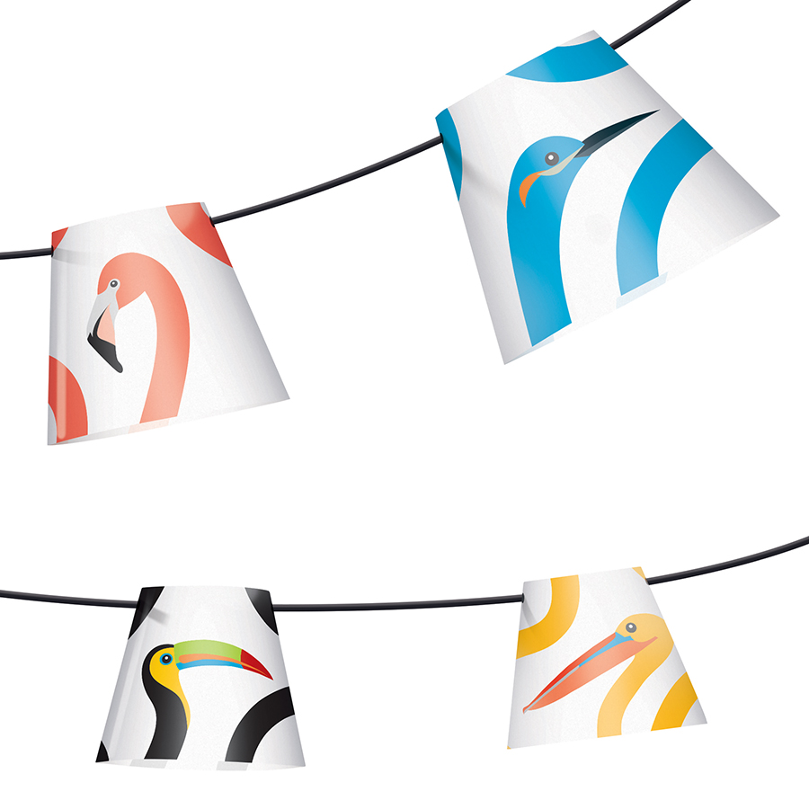 Гирлянда праздничная Рarty Рolonaise, узор Birds of prey Fatboy 100284 - Вид №1