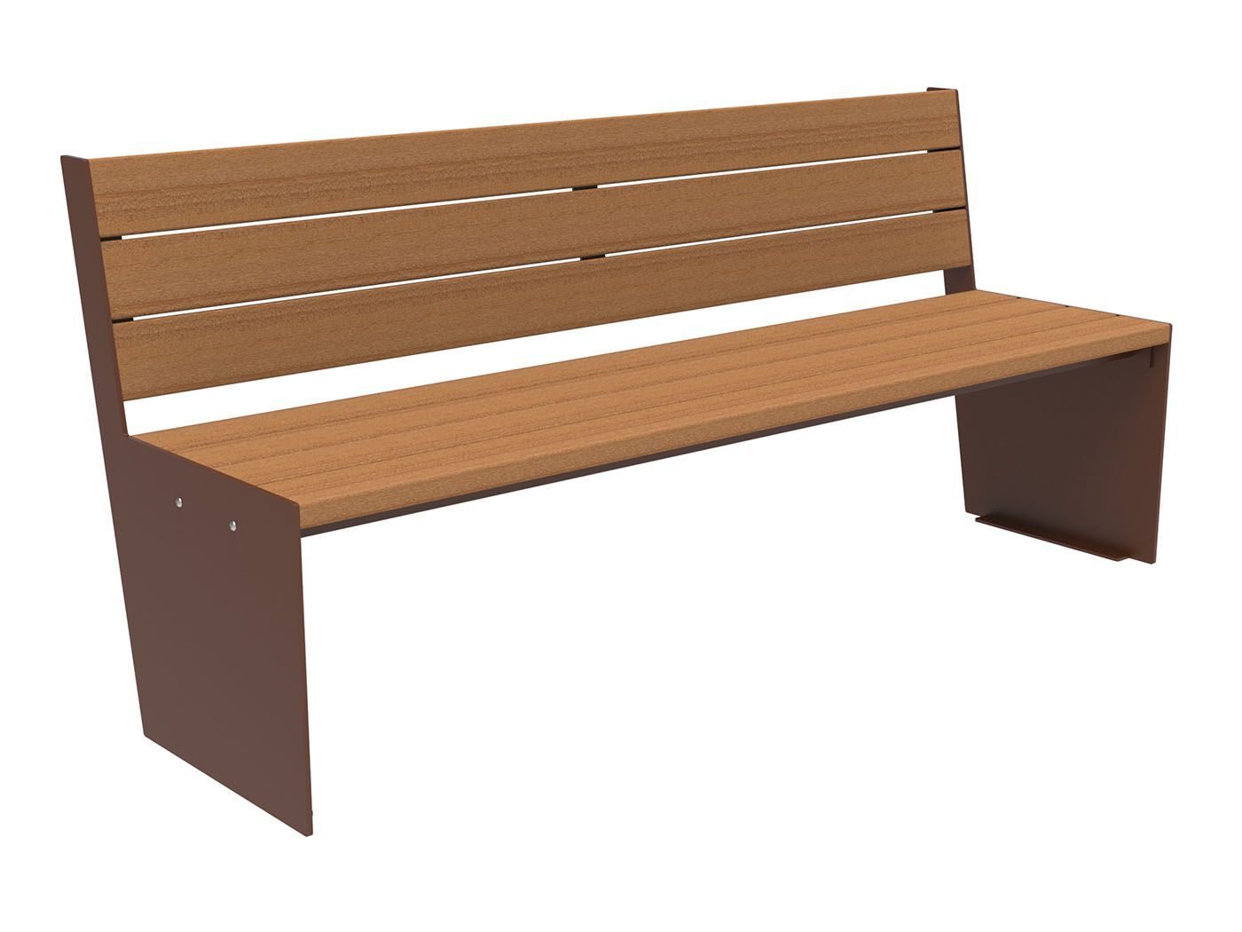 Скамья из окуме со спинкой Lazzari TAUT WOOD ARCH-00118857 - Вид №2