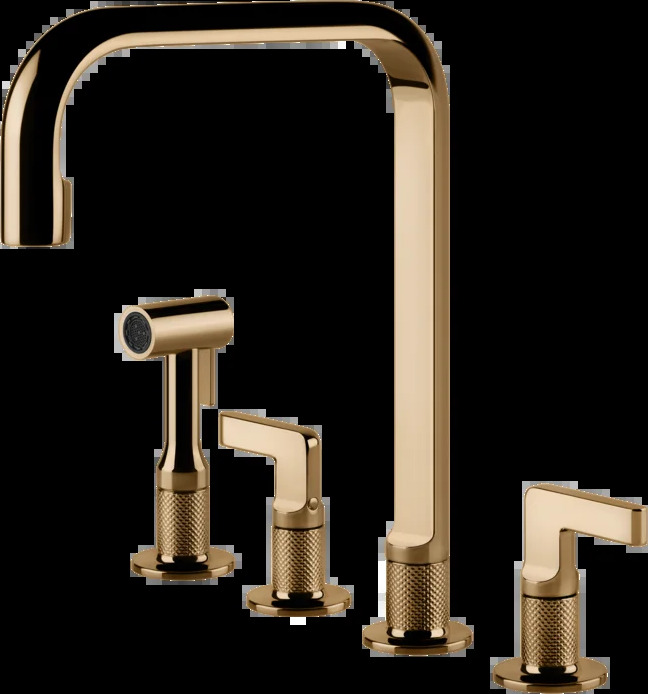 Смеситель для раковины 58703 735 Gessi Inciso ТЕПЛАЯ БРОНЗА PVD