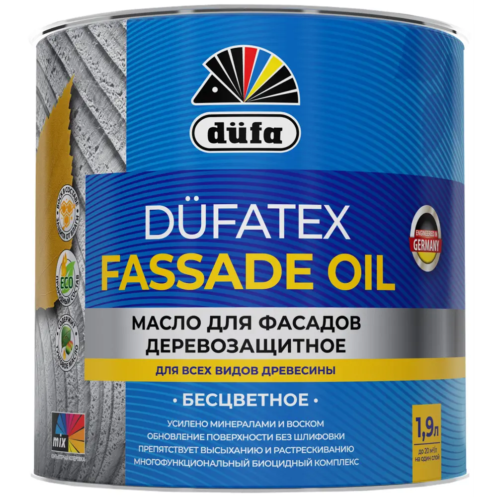 Защитное масло для фасадов Dufatex Fassade Oil цвет прозрачный 1.9 л 89414115 STLM-2076335 