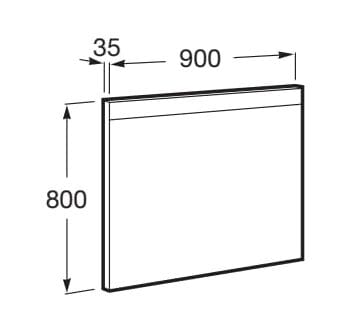 Прямоугольное зеркало со встроенным настенным освещением Roca Призма ARCH-00035564 - Вид №4