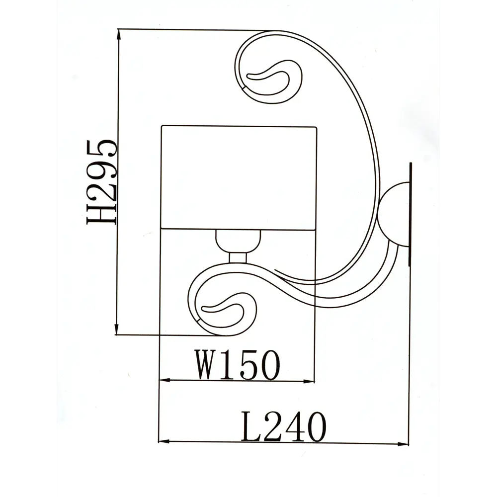 Бра Escada 1xЕ27x60 Вт, металл/текстиль, цвет чёрный STLM-2130960 - Вид №4