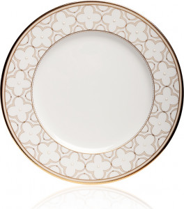 10628670 Noritake Тарелка обеденная Noritake "Трефолио,золотой кант" 28см Фарфор костяной