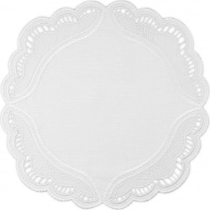 10677596 Truffle Bee Набор плейсматов круглых Truffle Bee Oyster 43см, 2шт, белый, лен Ткань