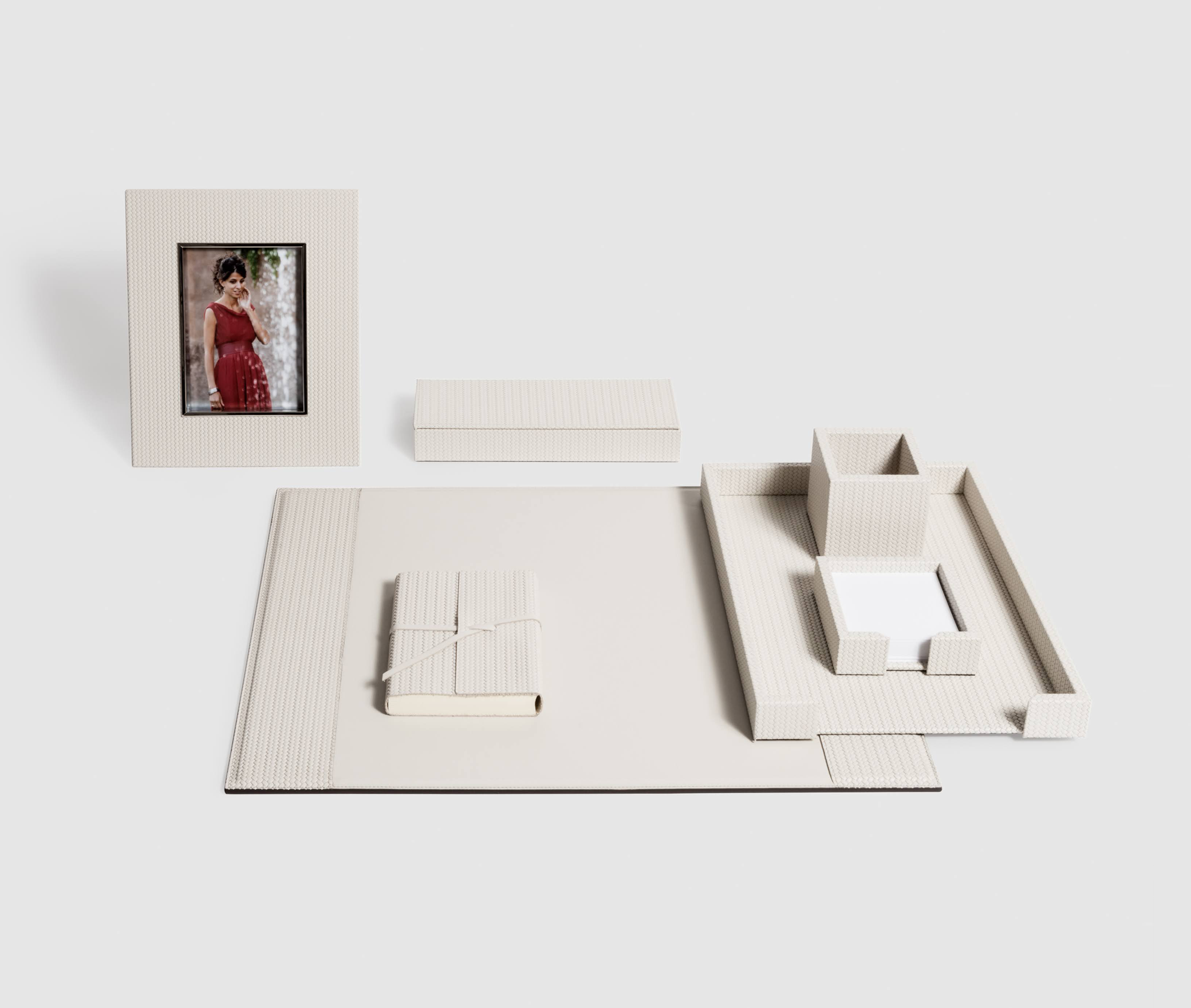 Квадратная чашка-карандаш - 9X9XH9 см / тканая кожа_camel Pinetti 00.0331.061.011 - Вид №3