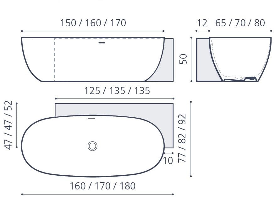 Овальная ванна в Geablu ARBLU CATINO ARCH-00001463 - Вид №4
