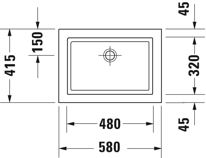 0317580000 Подвесная раковина настенная овальная Duravit 2nd Floor - Вид №1