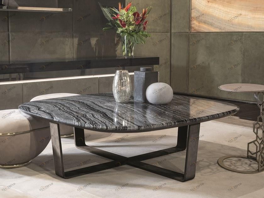 Longhi Квадратный мраморный журнальный столик Loveluxe 2018 – illusion collection Y 721