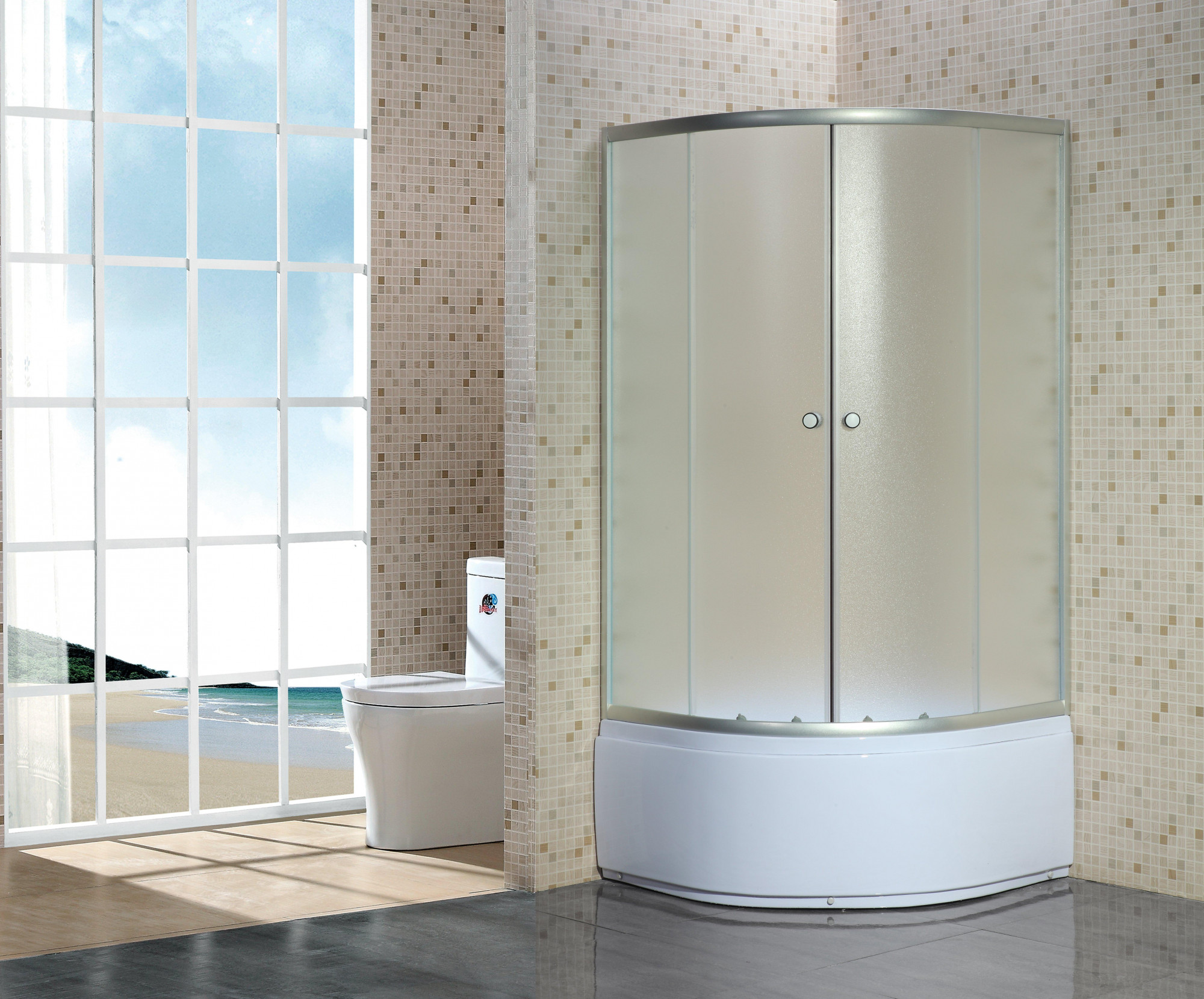 Душевой уголок NG- 006-08N (900х900х1950) высокий поддон(39см) стекло МАТОВОЕ Niagara ECO 0060822N