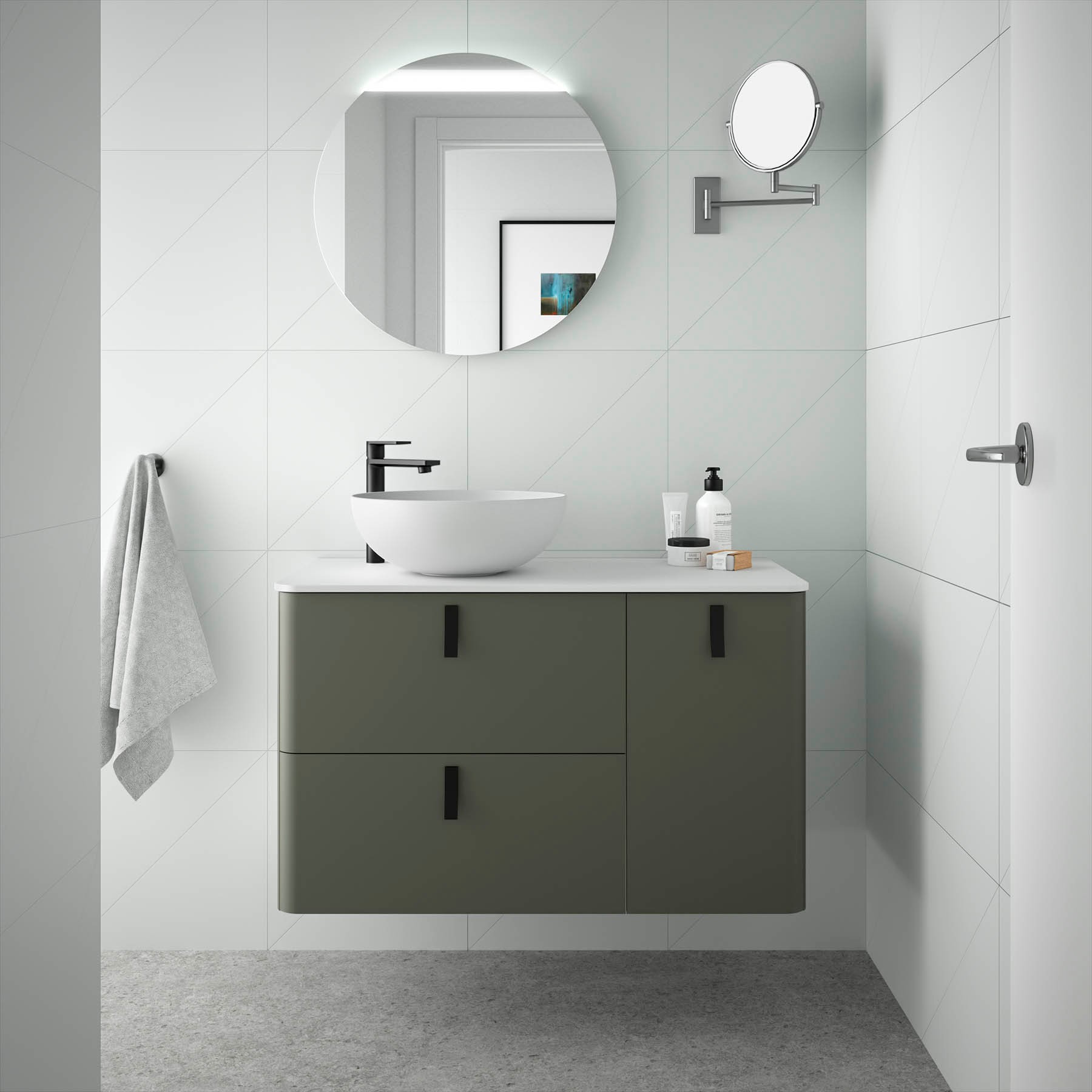 24609 SALGAR Мебель для умывальника UNIIQ 900 правая CASTAÑO Кастаньо 