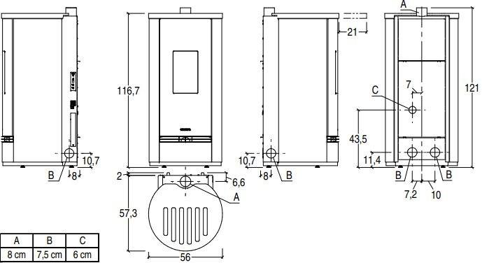 Piazzetta Пеллетная печь из майолики Premium plus sun-id-1381533 - Вид №2