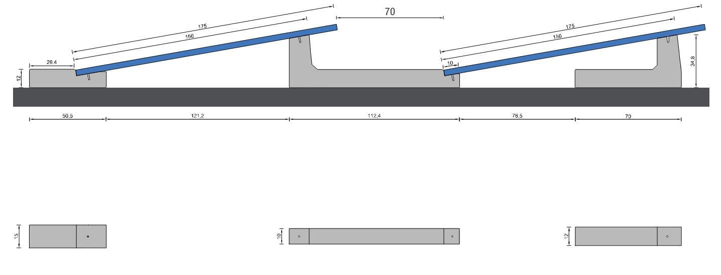 Поддержка фотоэлектрической системы Sun Ballast CONNECT 10° VERTICALE ARCH-00065056 - Вид №6