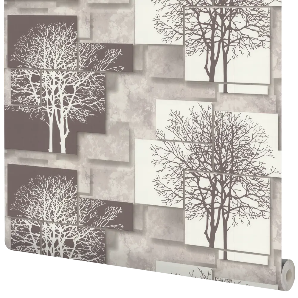 Обои флизелиновые Аспект Ру Каскад бело-коричневые 1.06 м 70369-28 STLM-2145617