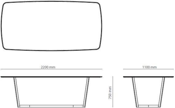 PRADDY Овальный обеденный стол из лакированного дерева в современном стиле  Ml181  - Вид №3