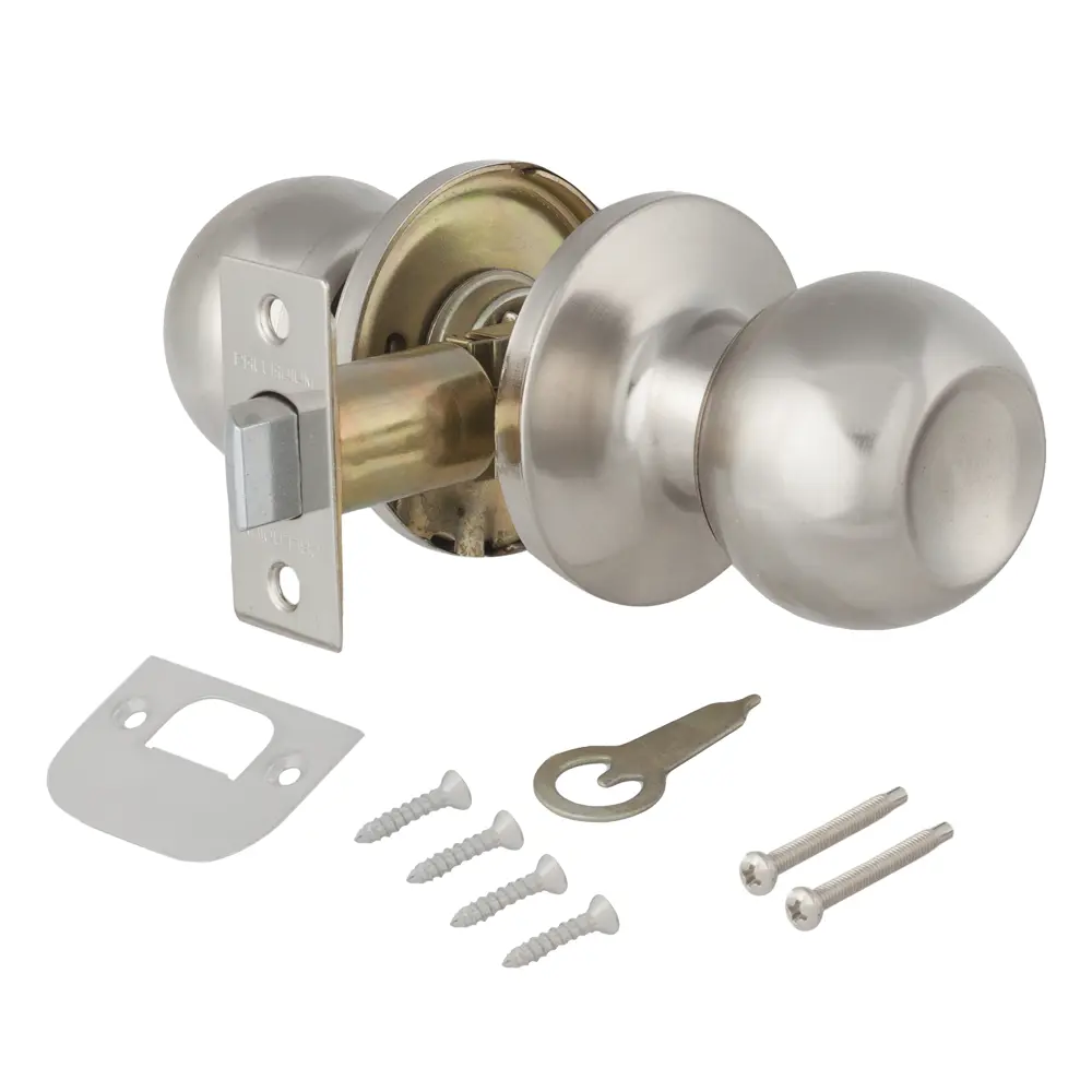 Ручка-кноб 607 SN PS SN, без запирания, цвет матовый никель PALLADIUM STLM-2034727 - Вид №1