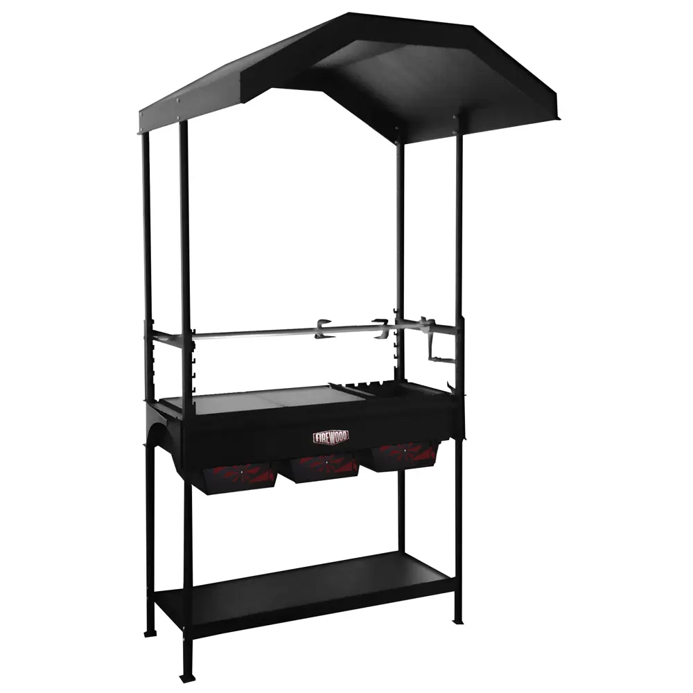 Мангал стационарный Firewood Кронос 49x34.5x116 см сталь черный Santreyd STLM-2042076 - Вид №1