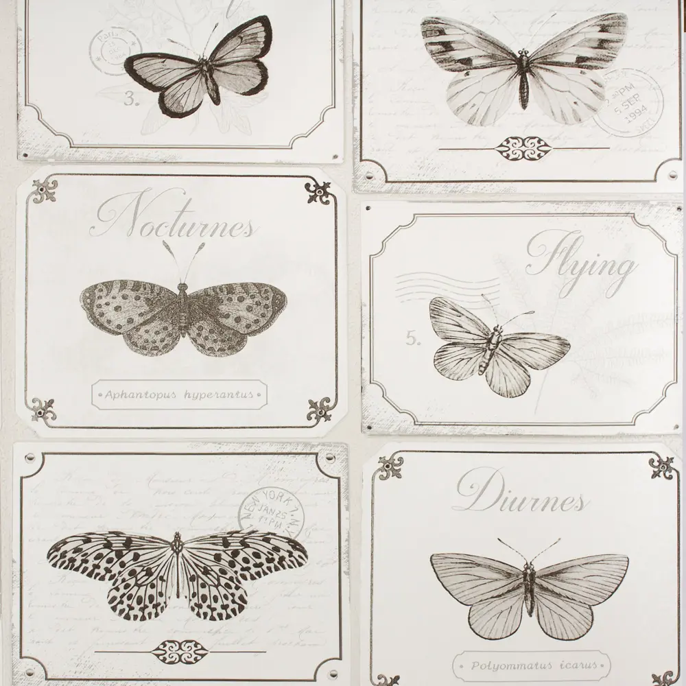 Обои виниловые Бабочки 0.53х10 м цвет бежевый Ra 306514 Rasch Deco Relief STLM-2113785 - Вид №1