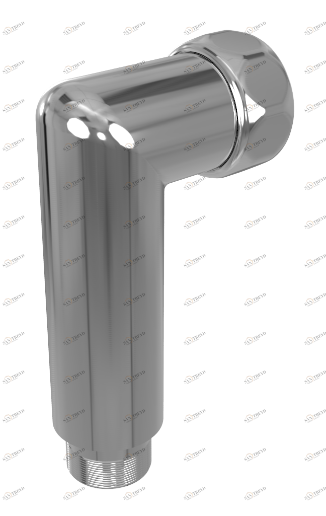 4620768888663  Уголок г/ш 1"х1/2" для п/с 741SCH1004 Нержавеющая сталь TERMINUS 