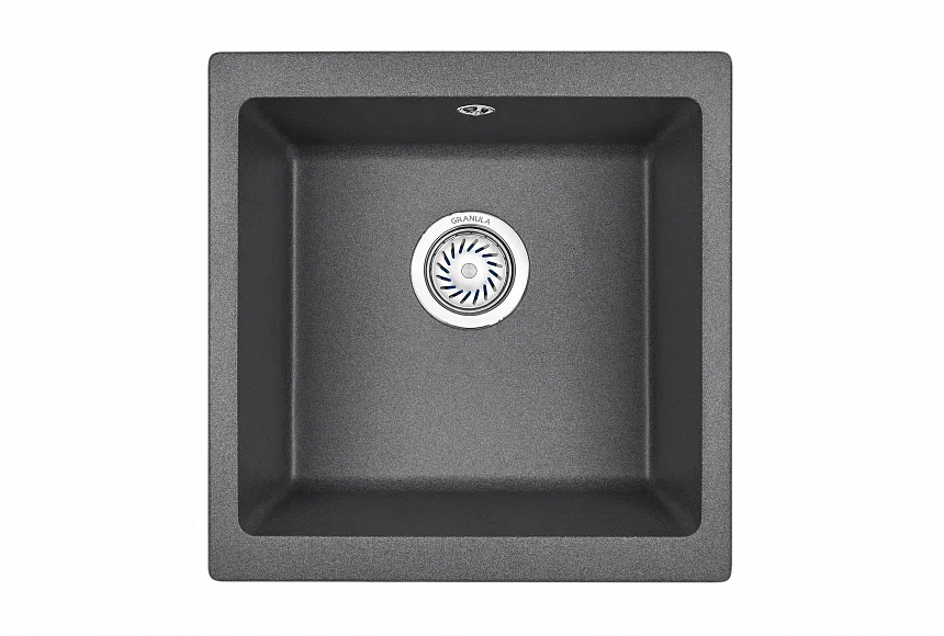 4451, ГРАФИТ (ЧЁРНО-СЕРЫЙ), кухонная мойка, кварц GRANULA 4451-ST100 - Вид №1