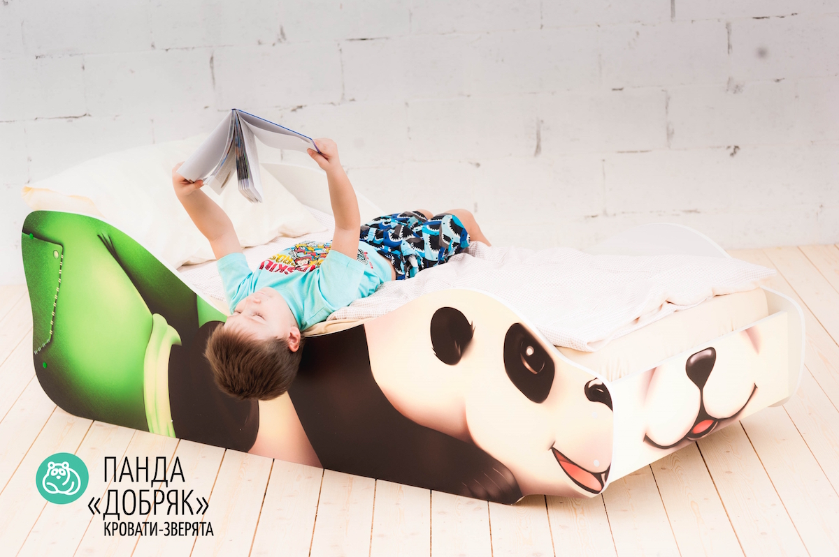 Детская кровать "Панда Добряк" БЕЛЬМАРКО  326779 Белый;черный;зеленый Santreyd  - Вид №6