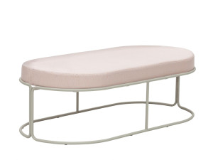 Стальная и тканевая садовая скамейка