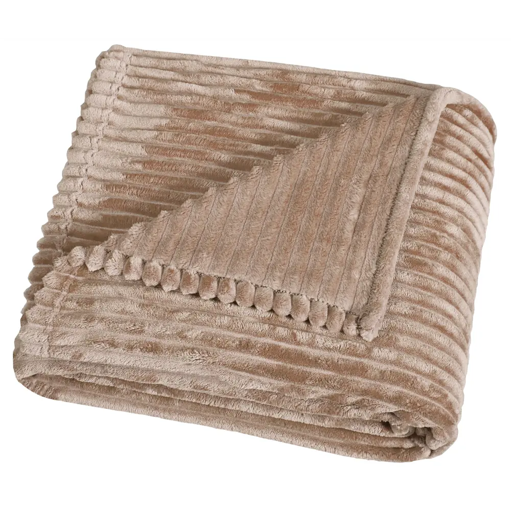 Плед Strips 150x200 см велсофт цвет кремовый Santreyd STLM-2162368