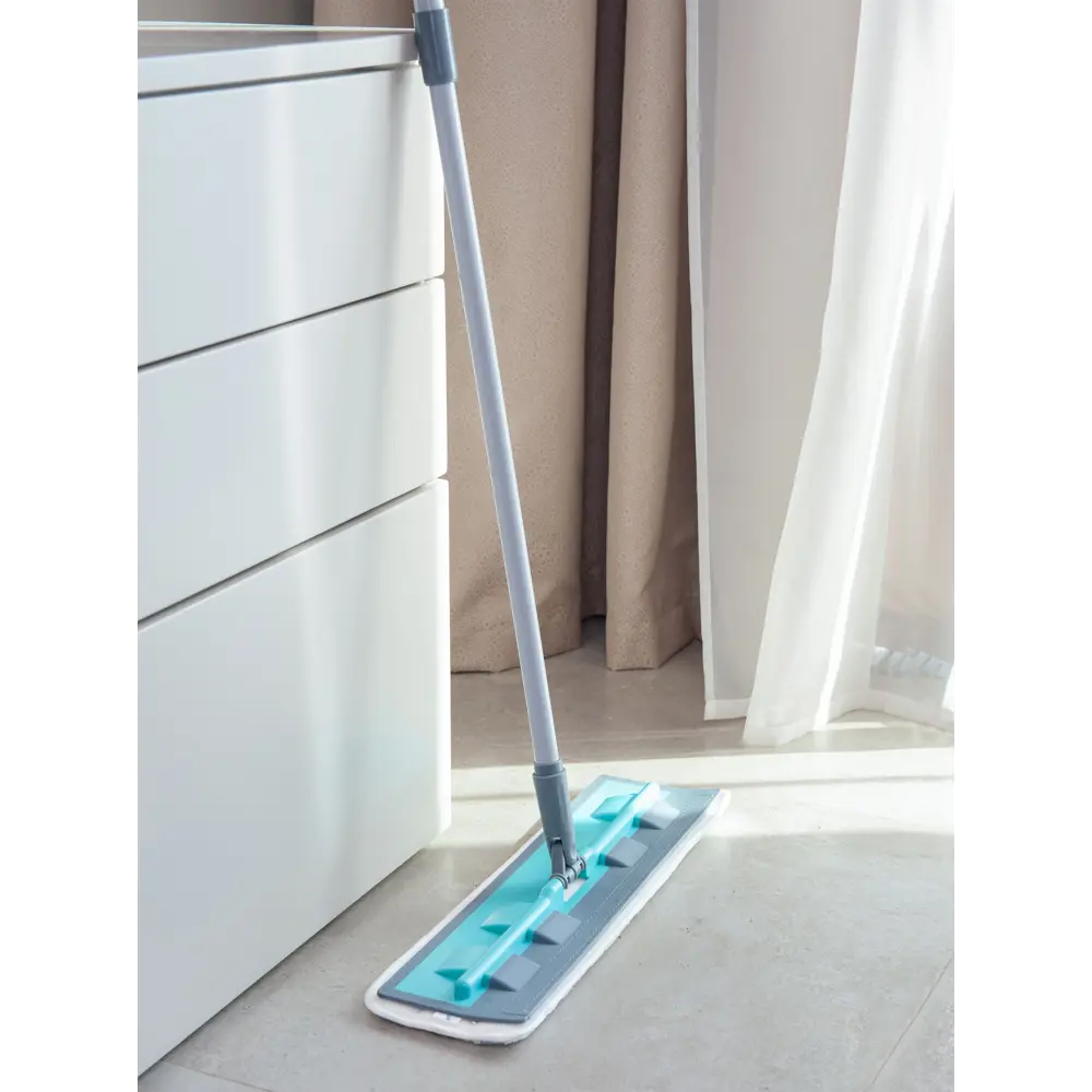 Швабра с плоской насадкой You'll Love Дуо микрофибра серый/бирюзовый 127 см STLM-2099792 - Вид №7