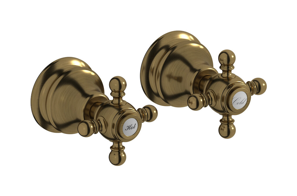 Встроенный смеситель для душа на 2 отверстия на 1 потребителя. WE ARE IB hr400bb Antique Bronze Hermes