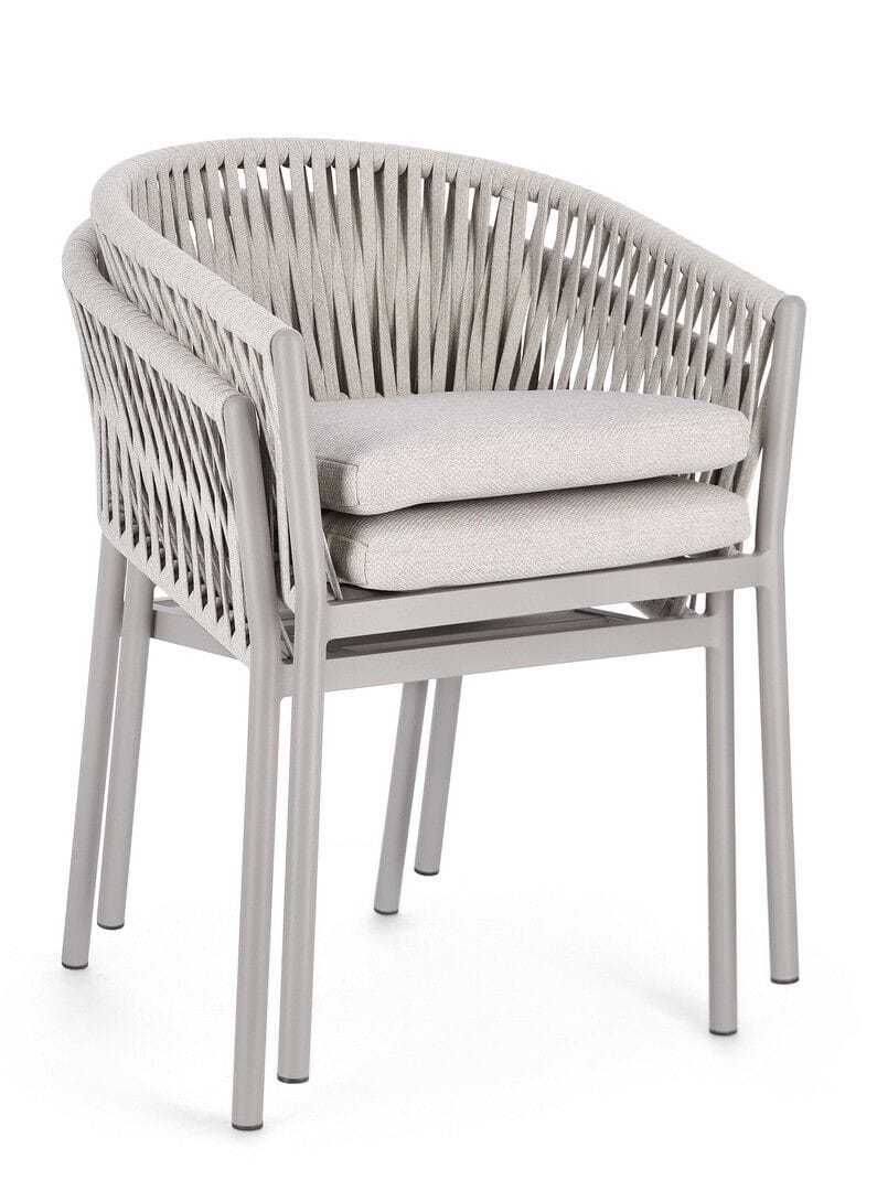 Штабелируемый садовый стул со встроенной подушкой BIZZOTTO Florencia ARCH-00069637 - Вид №4