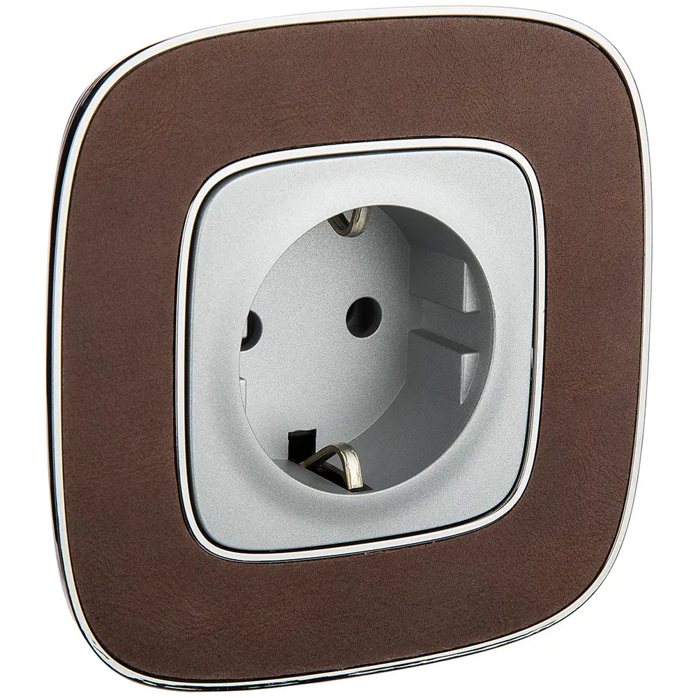 Розетка Legrand VLN-A 2 контакта с заземлением цвет алюминий Valena Allure STLM-2055824 - Вид №6