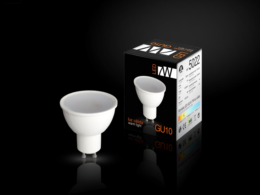 064082 Лампочка LED GU10 3000K 7W Schuller 