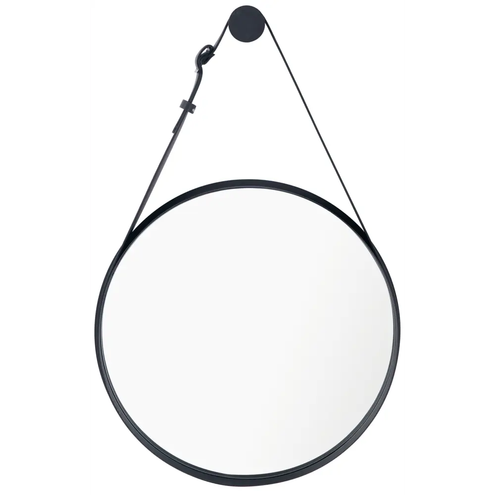 Зеркало декоративное KREAFORTA Barbier круглое D43 см пластик цвет черный STLM-2158350 - Вид №1