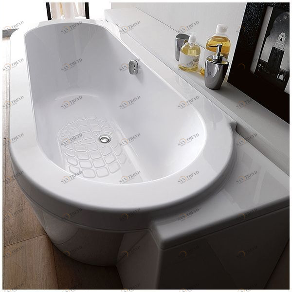 Ванна Gruppo treesse Playa V8181-SX белая овальная угловая пристенная левая VTLV8181SX