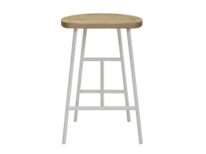 Высокий стул из стали и ясеня