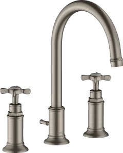 16513800 Смеситель для раковины 180 на 3 отверстия с поперечными ручками и сливным гарнитуром AXOR MONTREUX