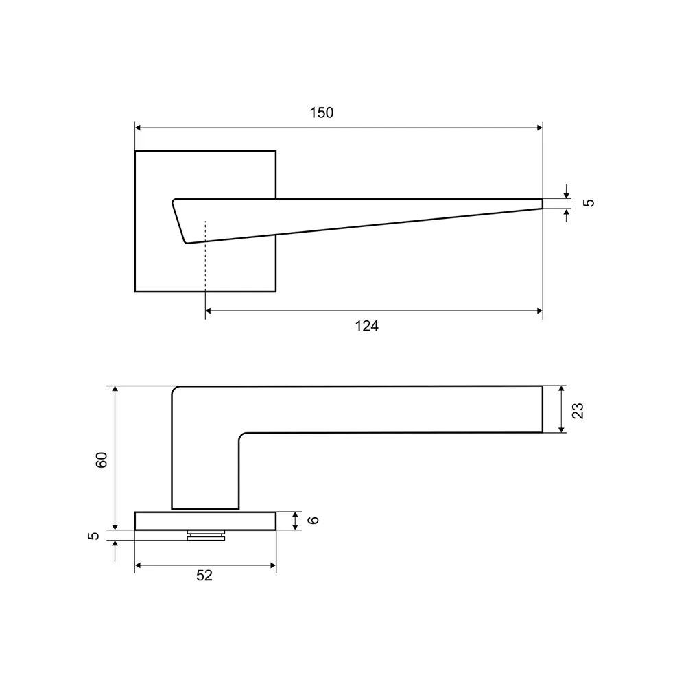 Дверные ручки Palladium Z 222 BB, без запирания, комплект, цвет черный STLM-2181401 - Вид №3