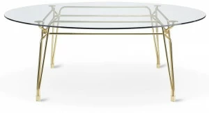 GHIDINI1961 Круглый обеденный стол из стекла Botany